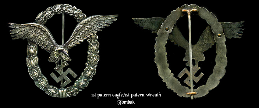 Assmann Pilots Badge 1st pattern eagle - 1st pattern wreath